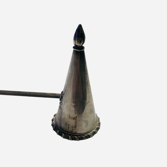 Candle Snuffer 16.5 Long & Elegant Victorian Silver Plated Bovine bone ca.1900 - Picture 7 of 10